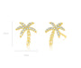 EF Collection Diamond Wild Palm Stud Earring at Romi Boutique