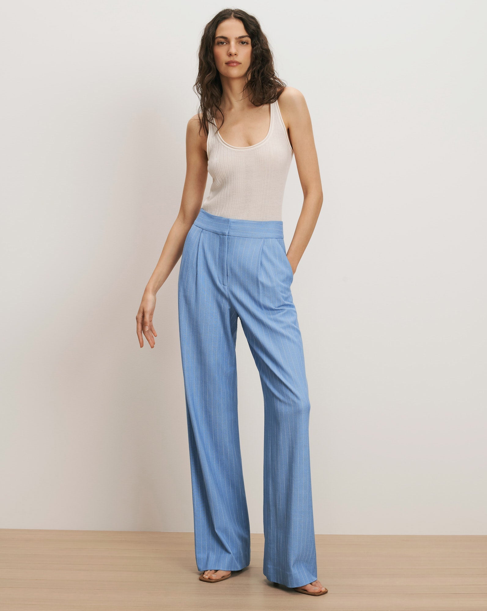 Veronica Beard HEYSER WIDE-LEG PANT at Romi Boutique