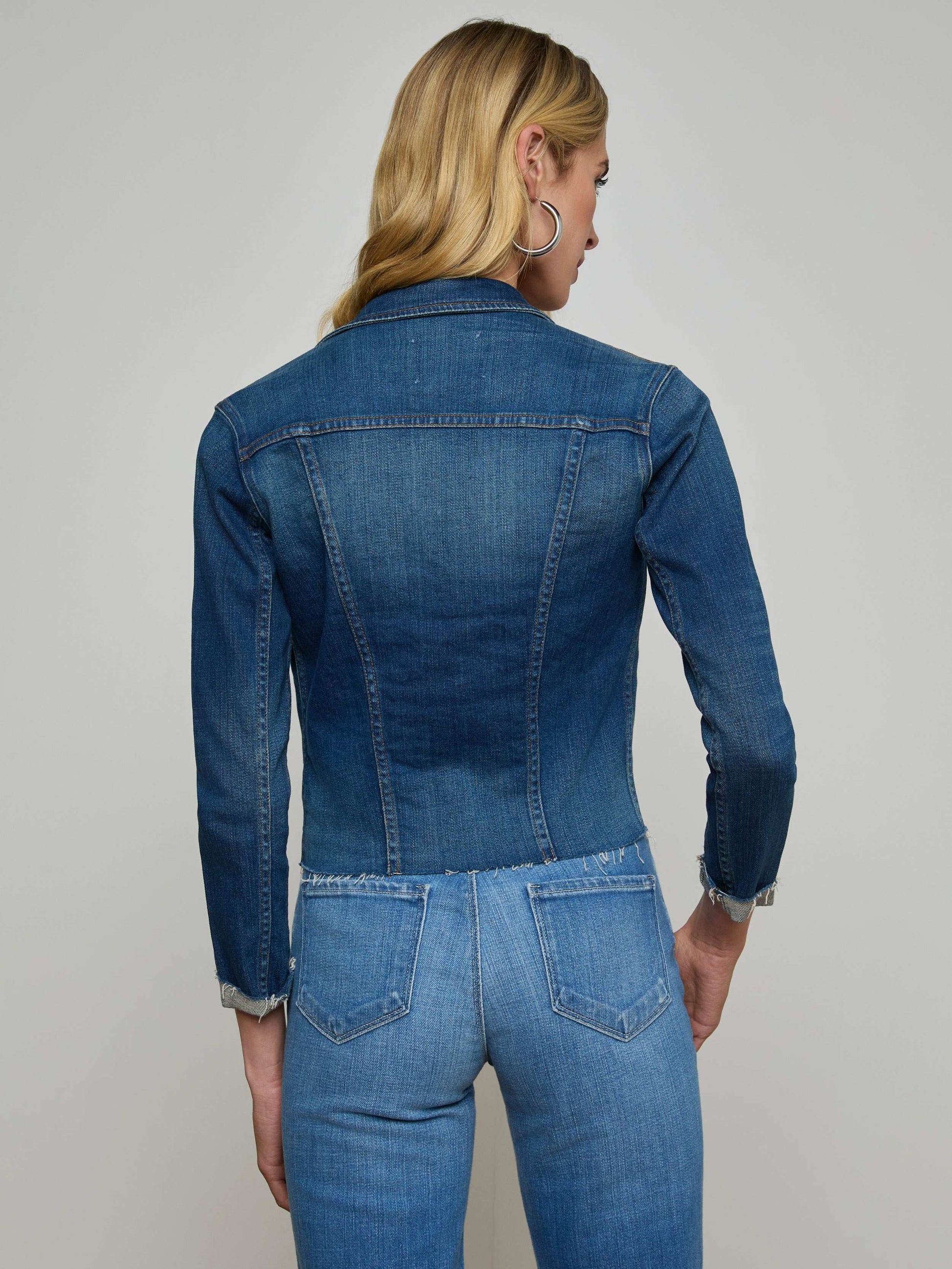 L'Agence JANELLE SLIM RAW JACKET at Romi Boutique