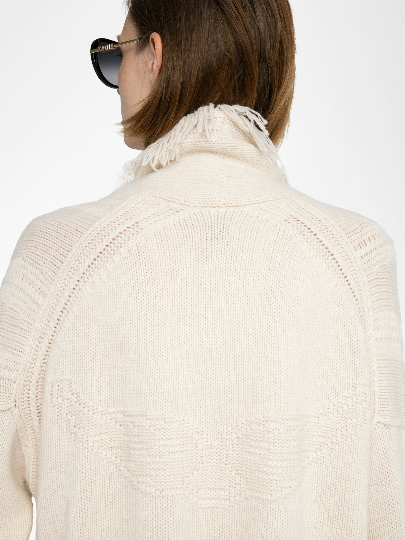 ALPA MID-LENGTH COAT IN ECRU