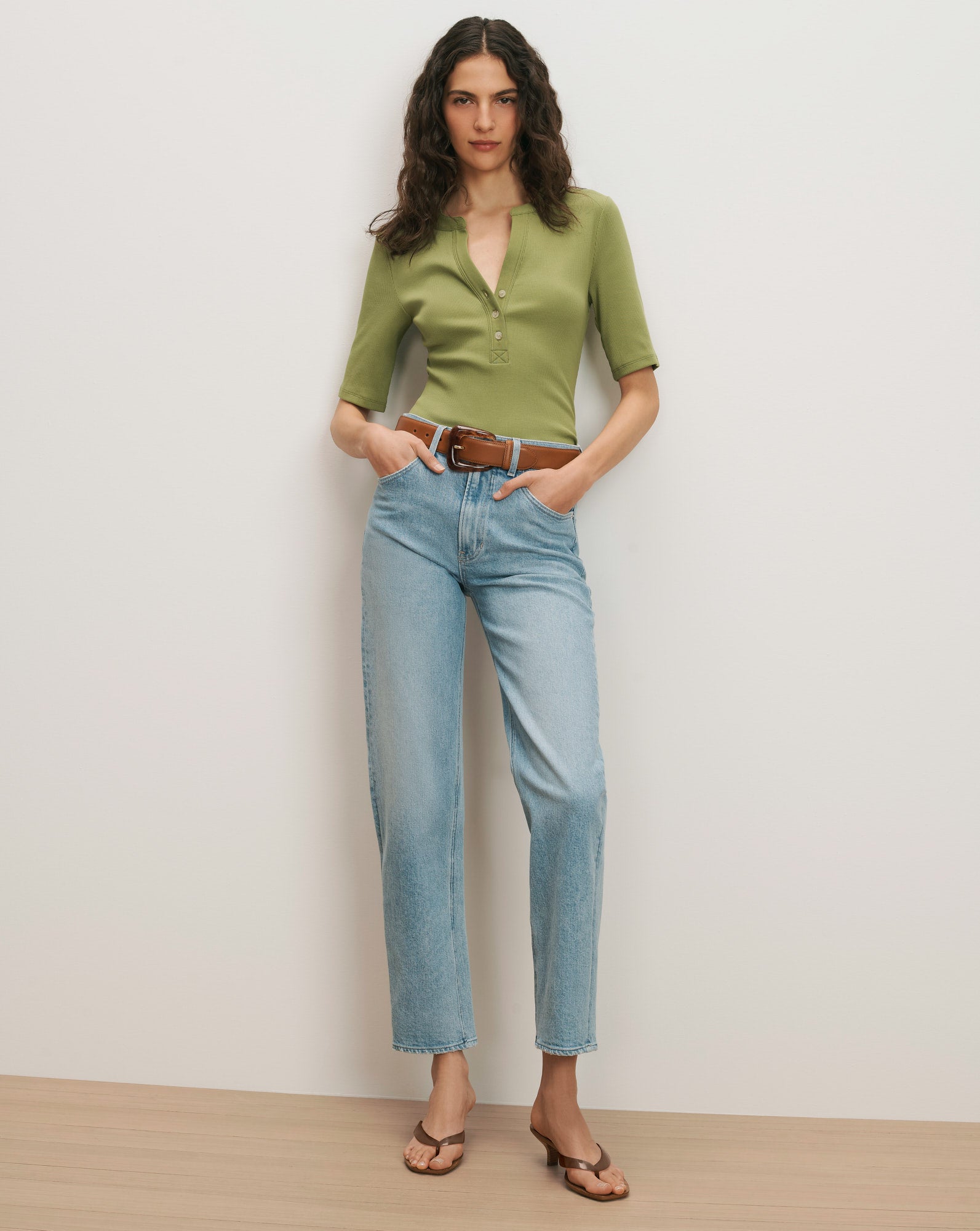 Veronica Beard REUBIAN HENLEY T-SHIRT at Romi Boutique