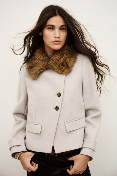 TERRY COAT IN ECRU