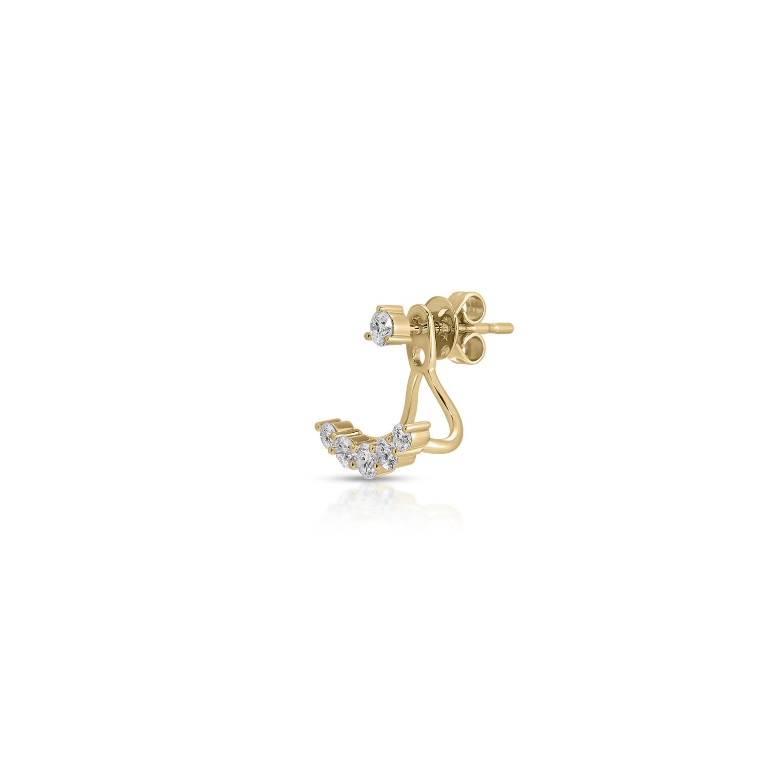 EF Collection Graduated Diamond Ear Jackets at Romi Boutique