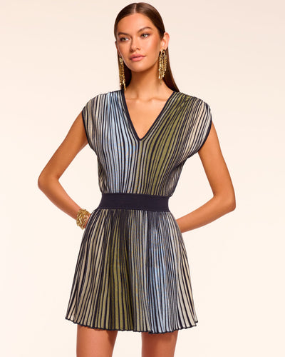 MARISOL KNIT MINI DRESS IN OMBRE STRIPE