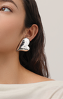 Jenny Bird Mega Art Heart Symmetrical Button Earrings at Romi Boutique