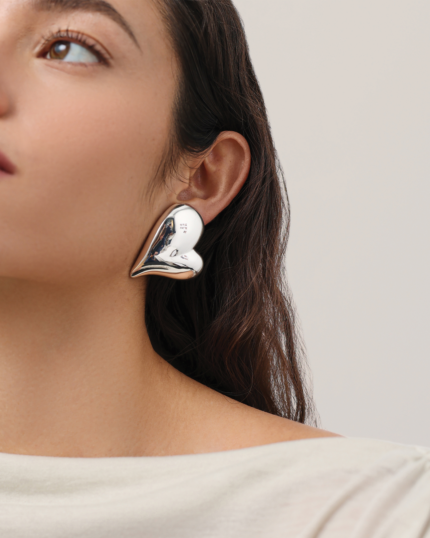 Jenny Bird Mega Art Heart Symmetrical Button Earrings at Romi Boutique