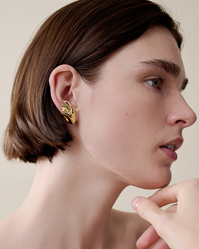 PORTIA EARRINGS IN HIGH POLISH GOLD