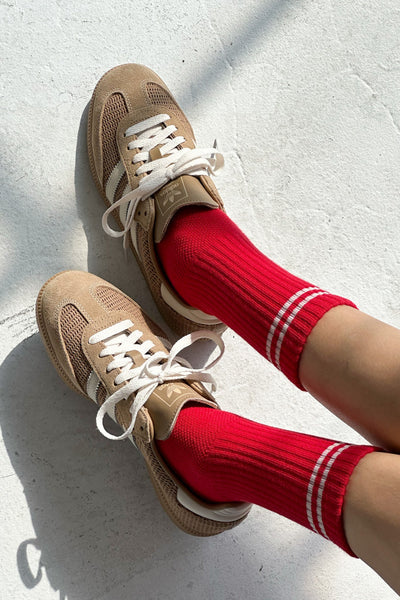 BOYFRIEND SOCKS IN RED - Romi Boutique