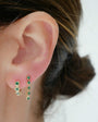 EF Collection Emerald Pillow Huggie Earring at Romi Boutique