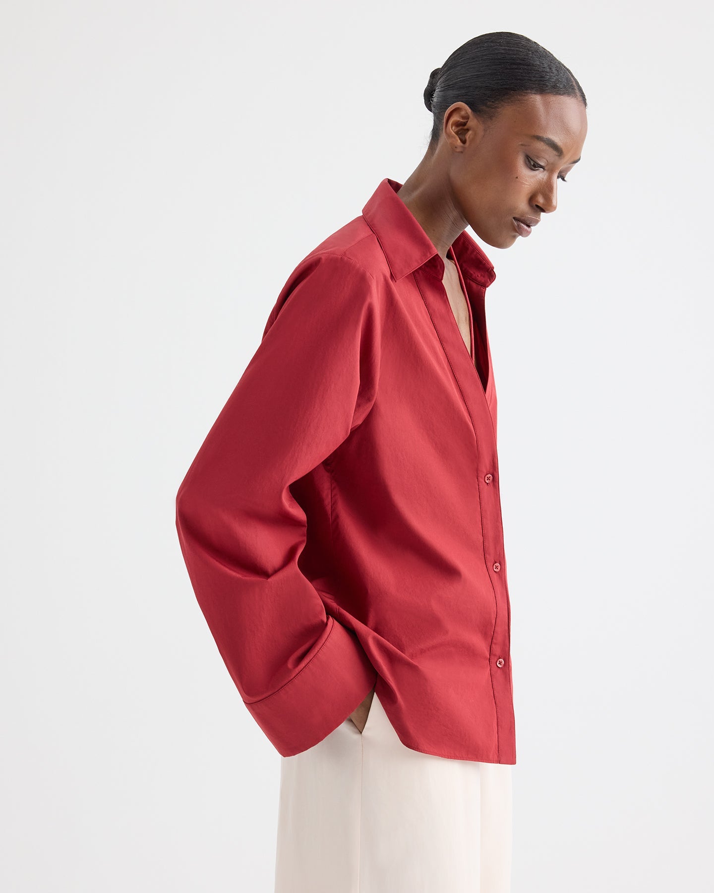 Deep V Relaxed Shirt