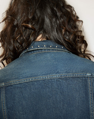 BABY TRUCKER JACKET IN BARELY WORN STUD - Romi Boutique