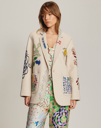 JULIANA WOOL JACKET IN SHIPIBO