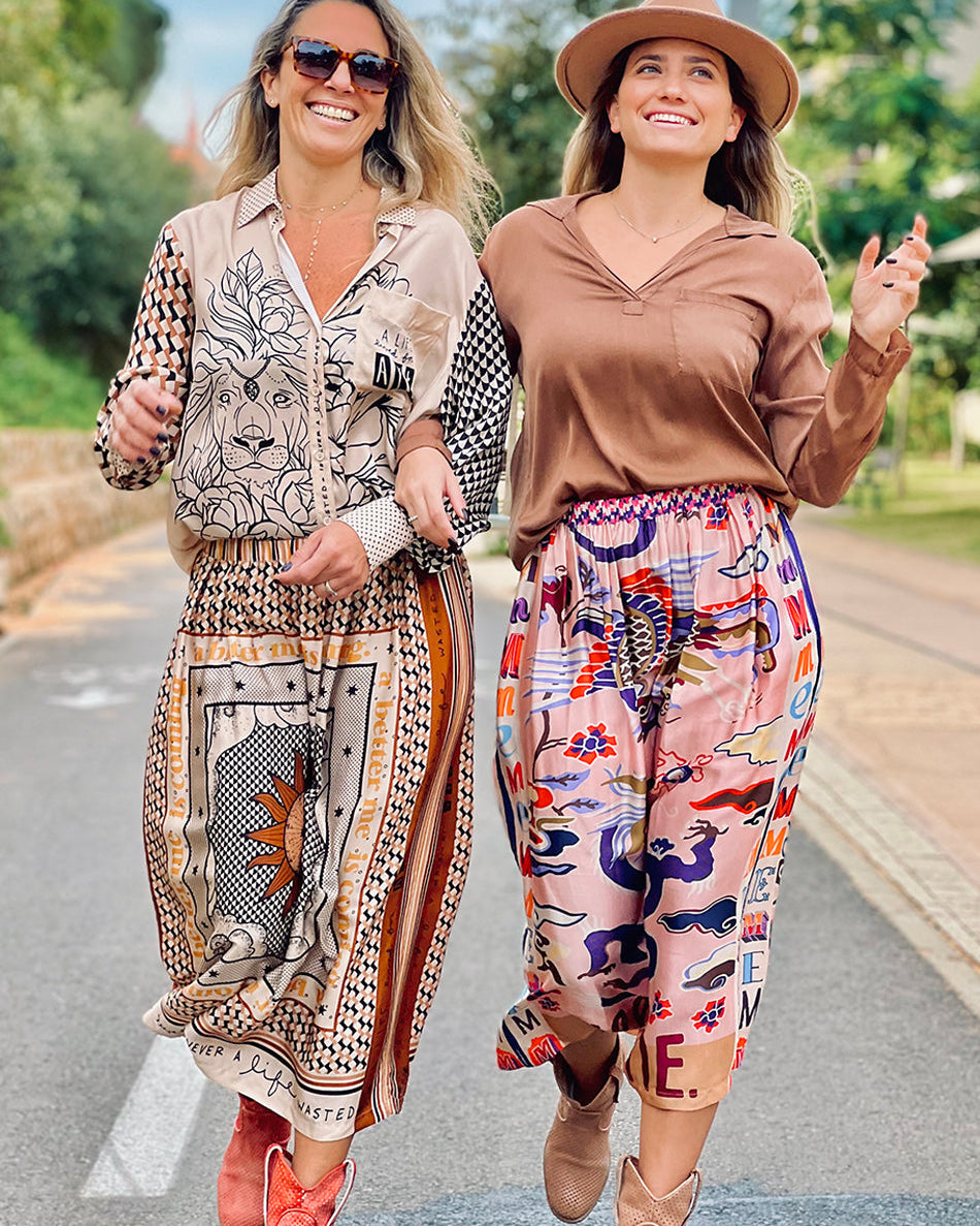 Me369 ROSALEE PRINTED SKIRT at Romi Boutique