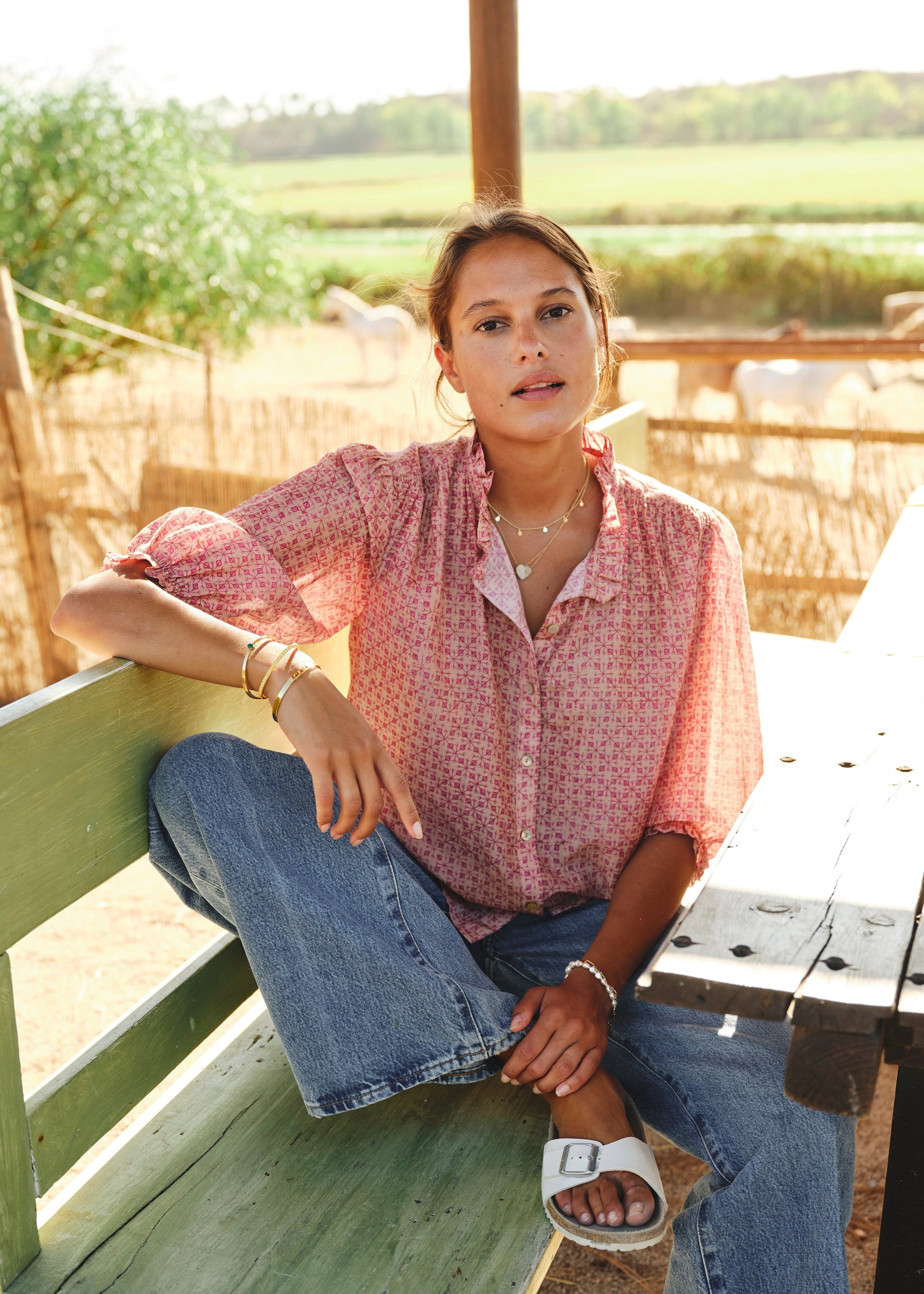 Mabe Cassia Print Top at Romi Boutique