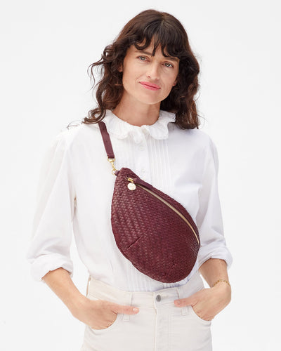 GRANDE FANNY IN CASSIS WOVEN ZIG ZAG - Romi Boutique