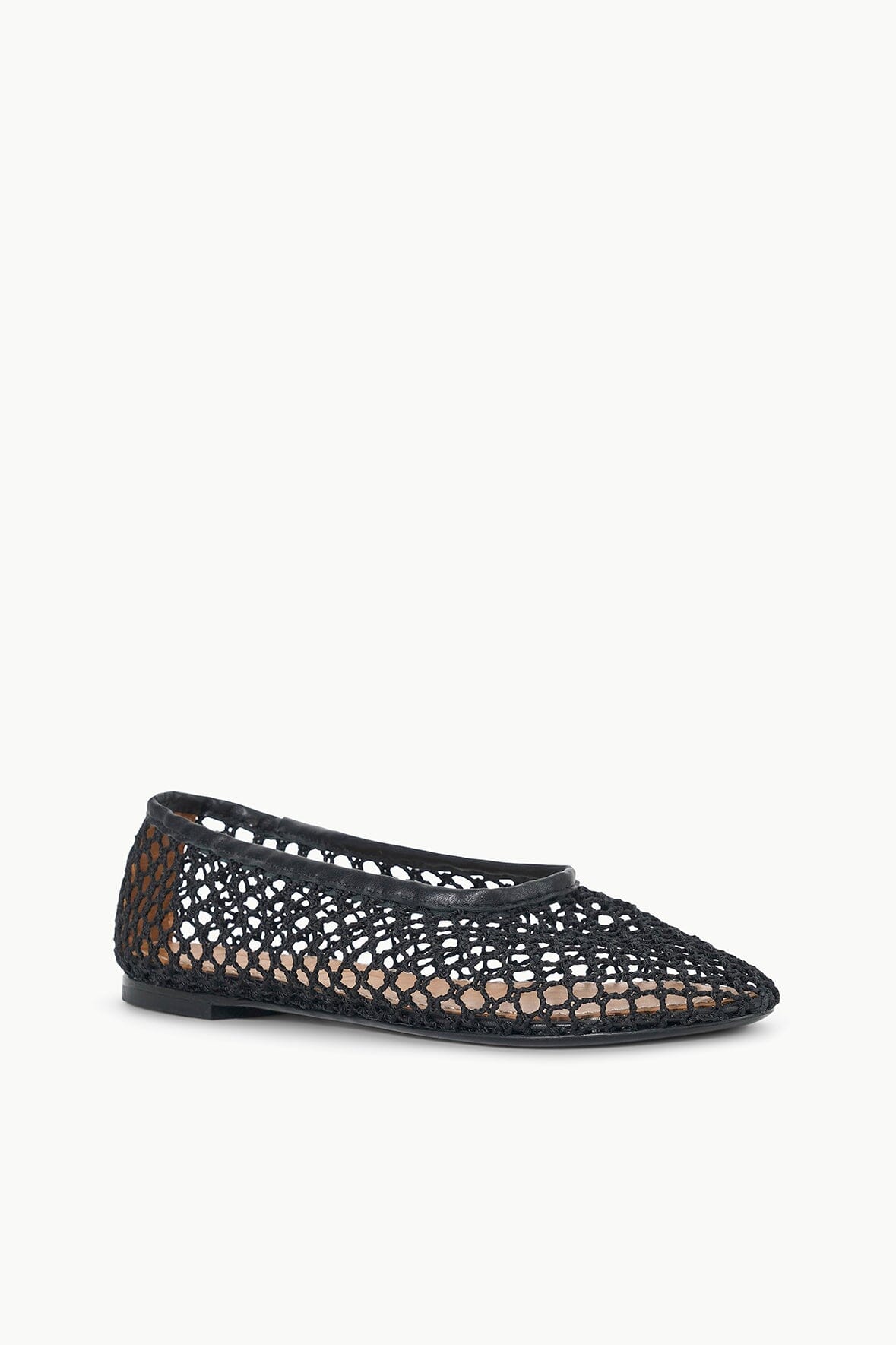 ALBA BALLET FLAT IN BLACK NETTING