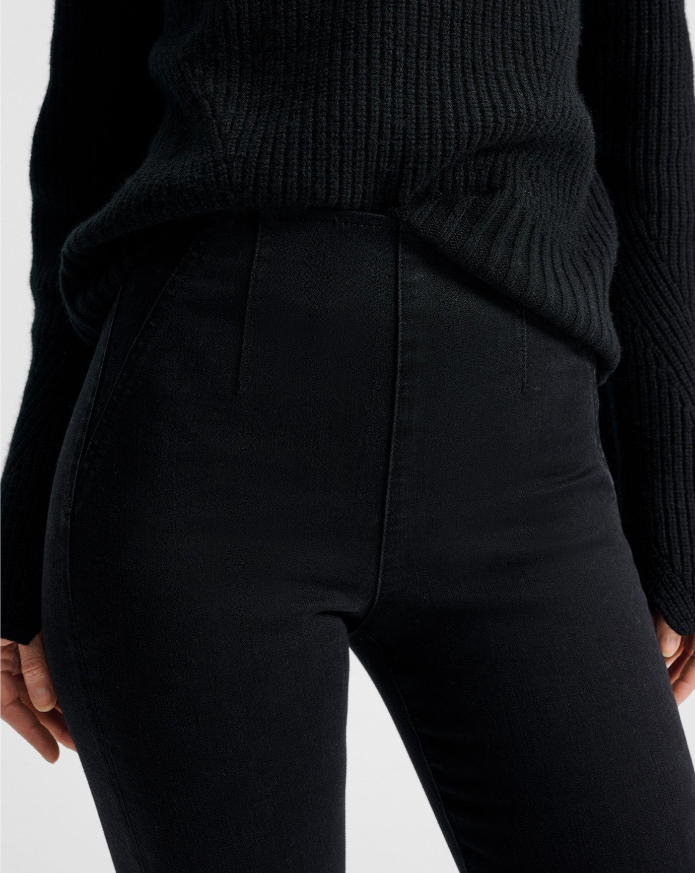 BEVERLY OFF-DUTY HIGH RISE SKINNY IN ONYX - Romi Boutique