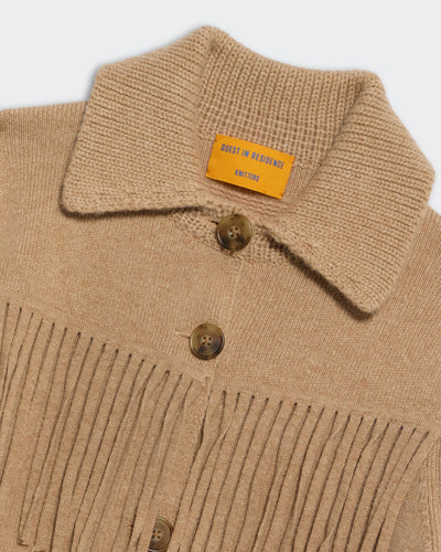 WESTERN FRINGE JACKET IN DUNE