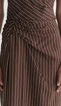 A.L.C Jean Striped Midi Skirt at Romi Boutique