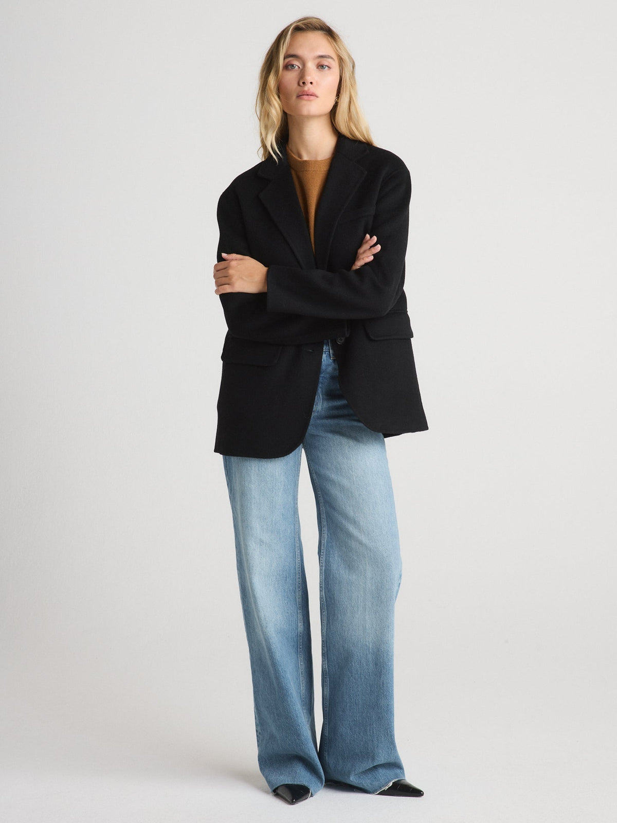W.Cashmere Camellia Wool Blazer at Romi Boutique