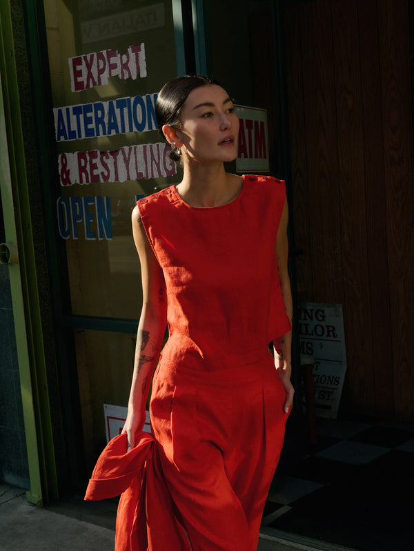CARA TANK IN AURORA RED