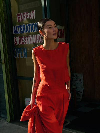 CARA TANK IN AURORA RED