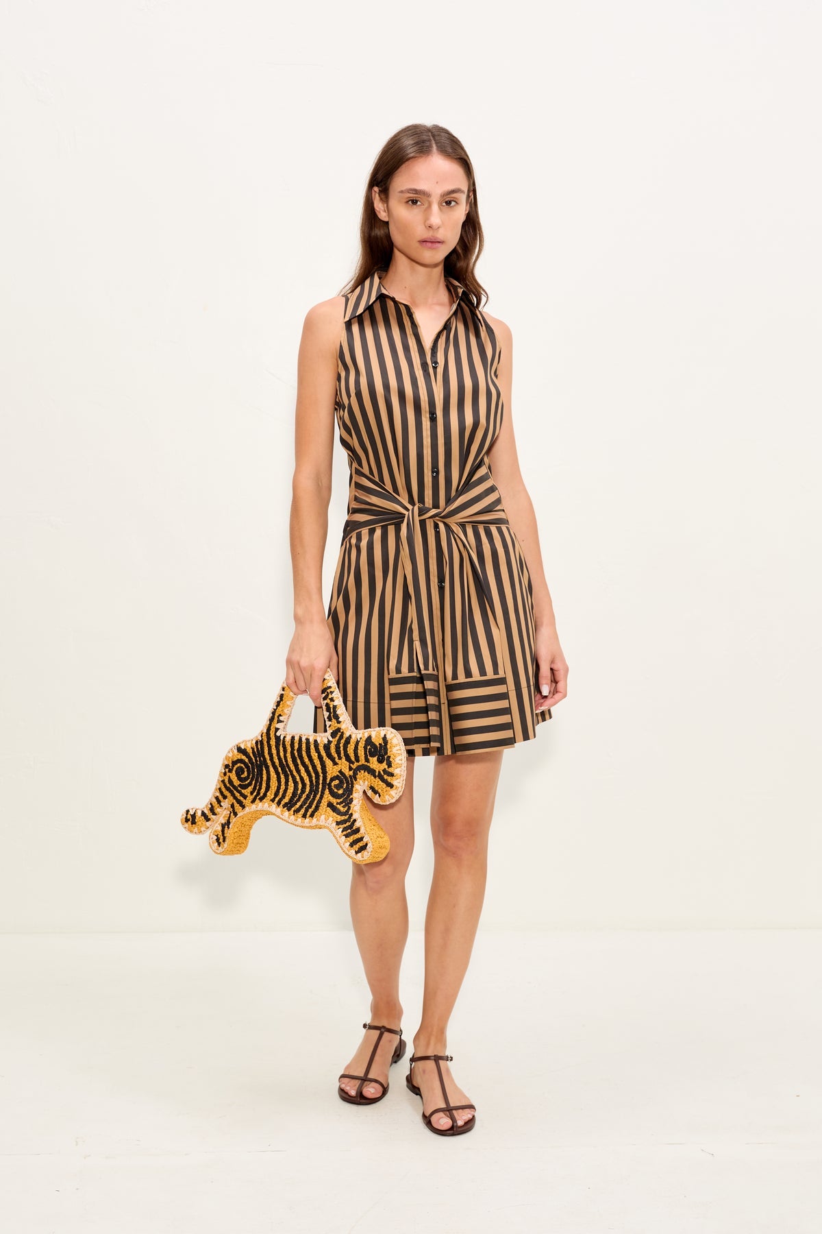 Simon Miller Inna Sleeveless Poplin Mini Dress at Romi Boutique