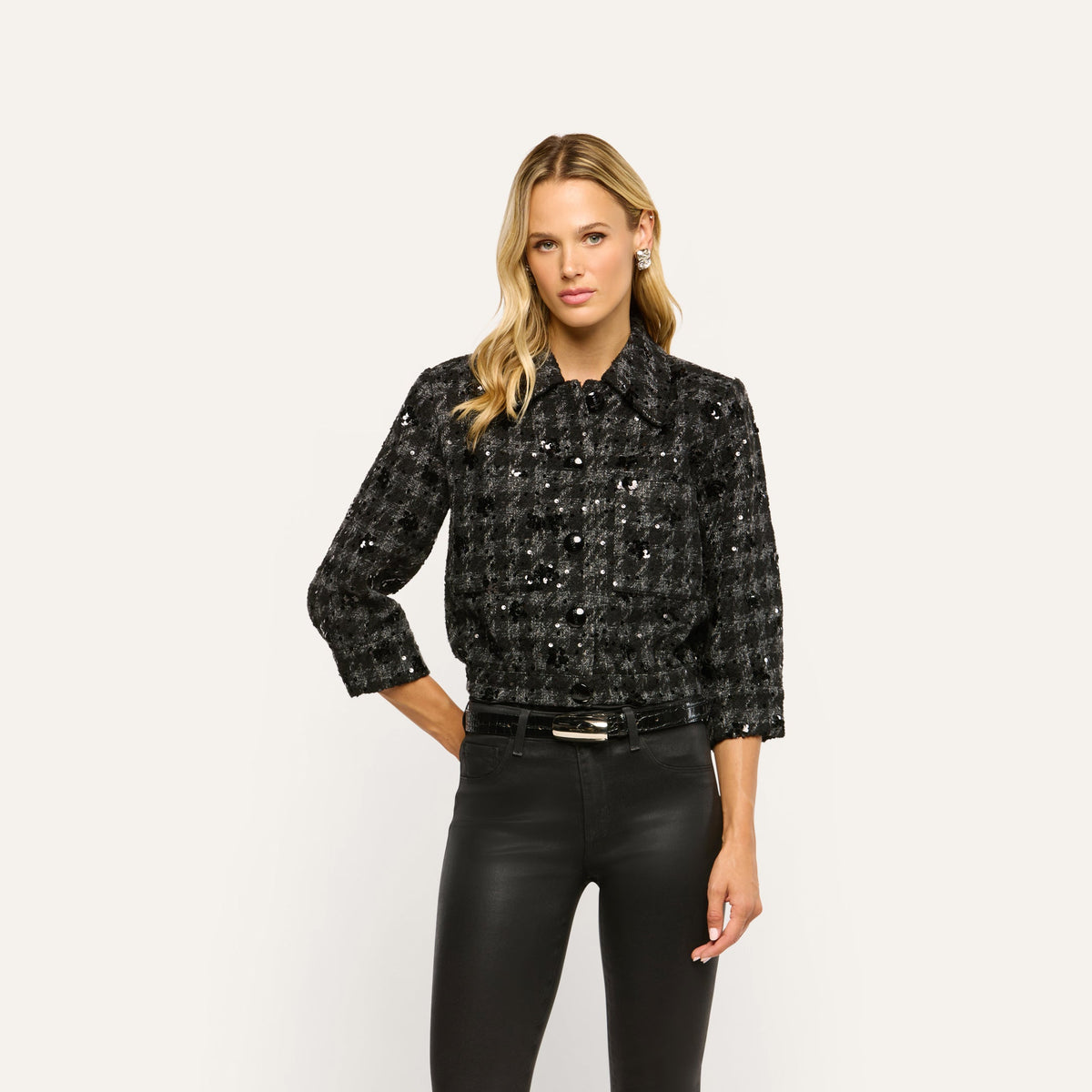 Jia Sequined Tweed Jacket