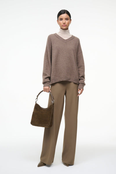 MEL SHOULDER BAG IN TRUFFLE SUEDE