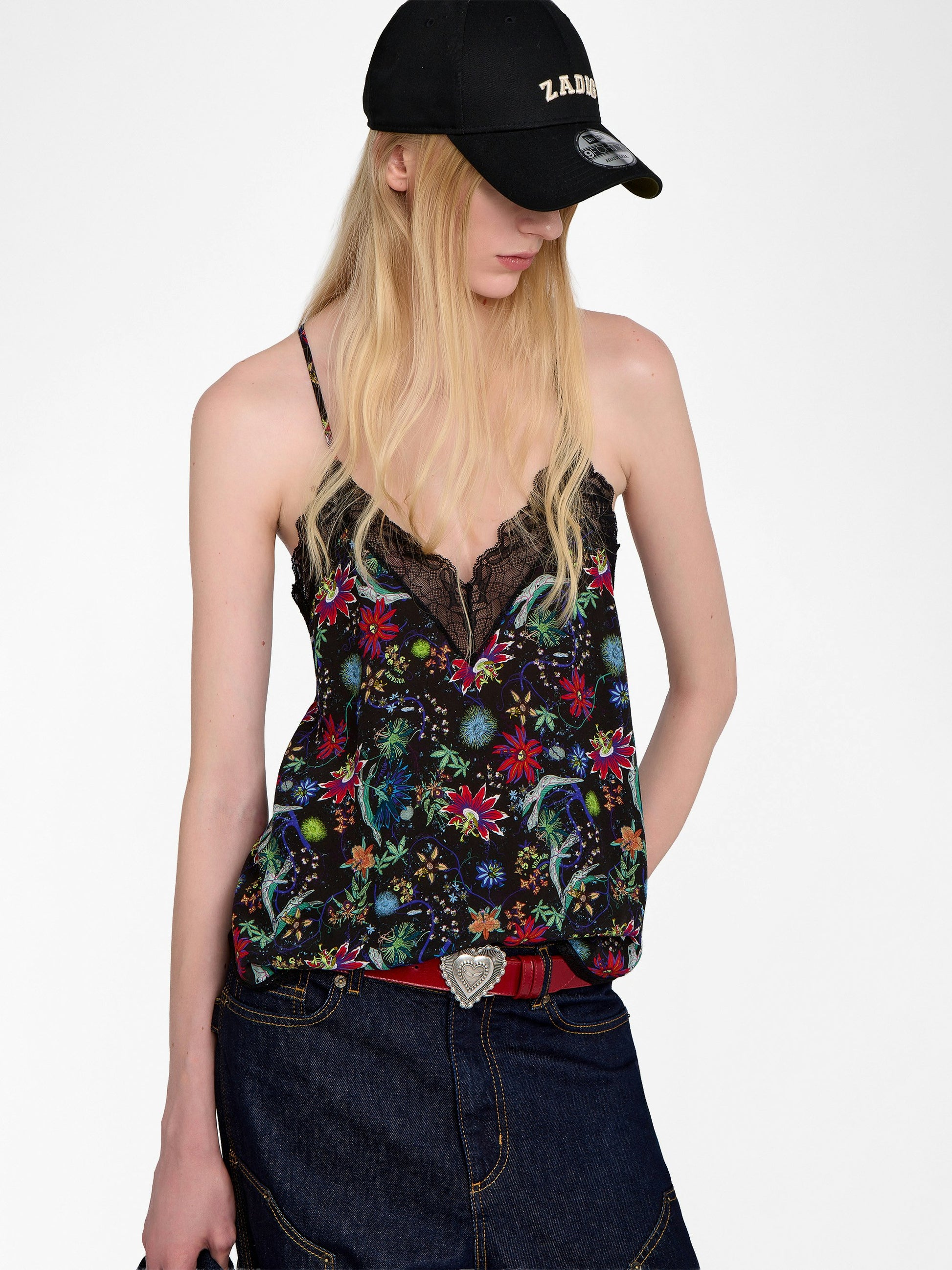 Zadig & Voltaire CHRISTY SOFT VIRGIN GARDEN CAMISOLE at Romi Boutique
