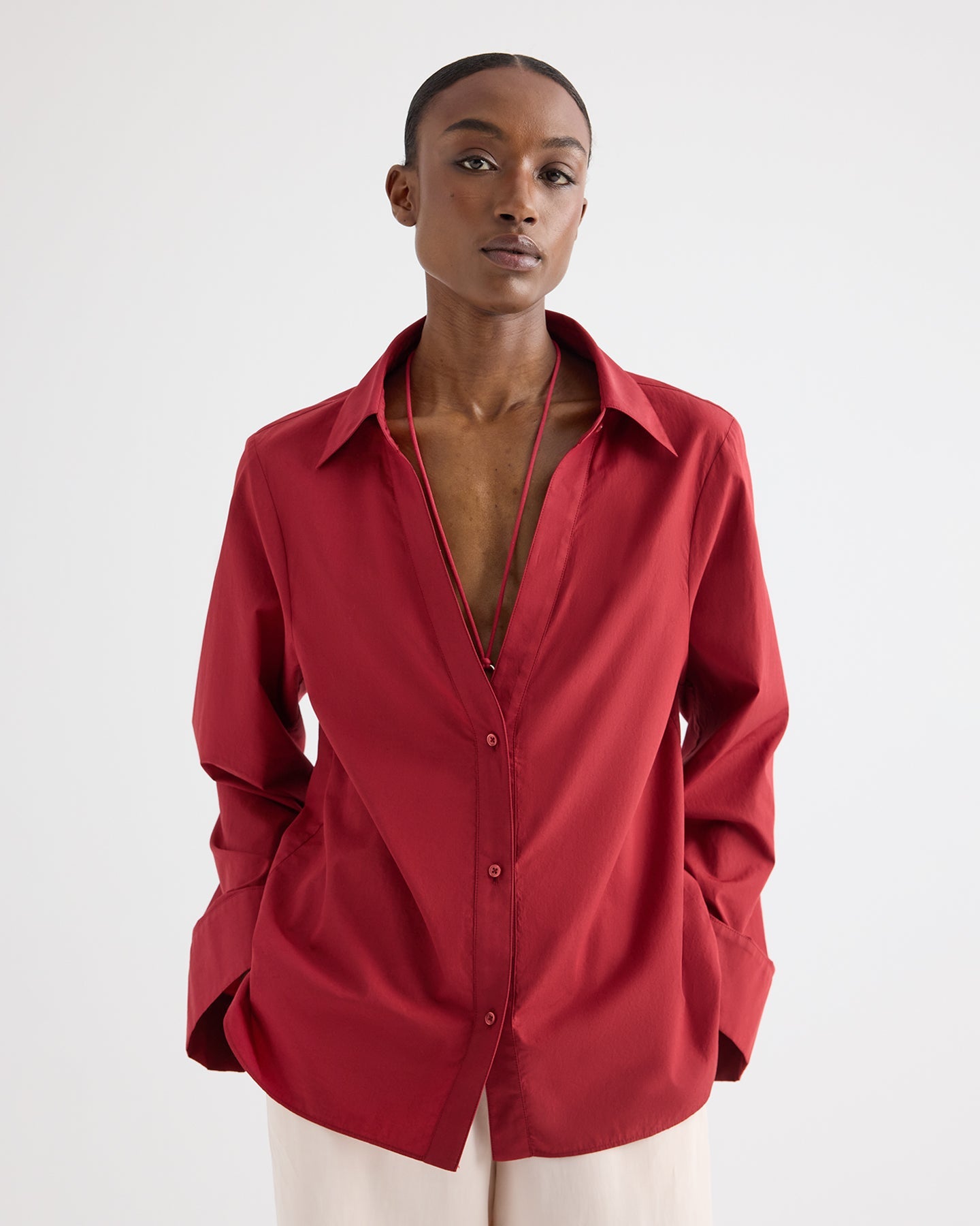 Deep V Relaxed Shirt