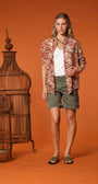 Mason's CHILE CARGO BERMUDA SHORT IN MILITARY GREEN at Romi Boutique