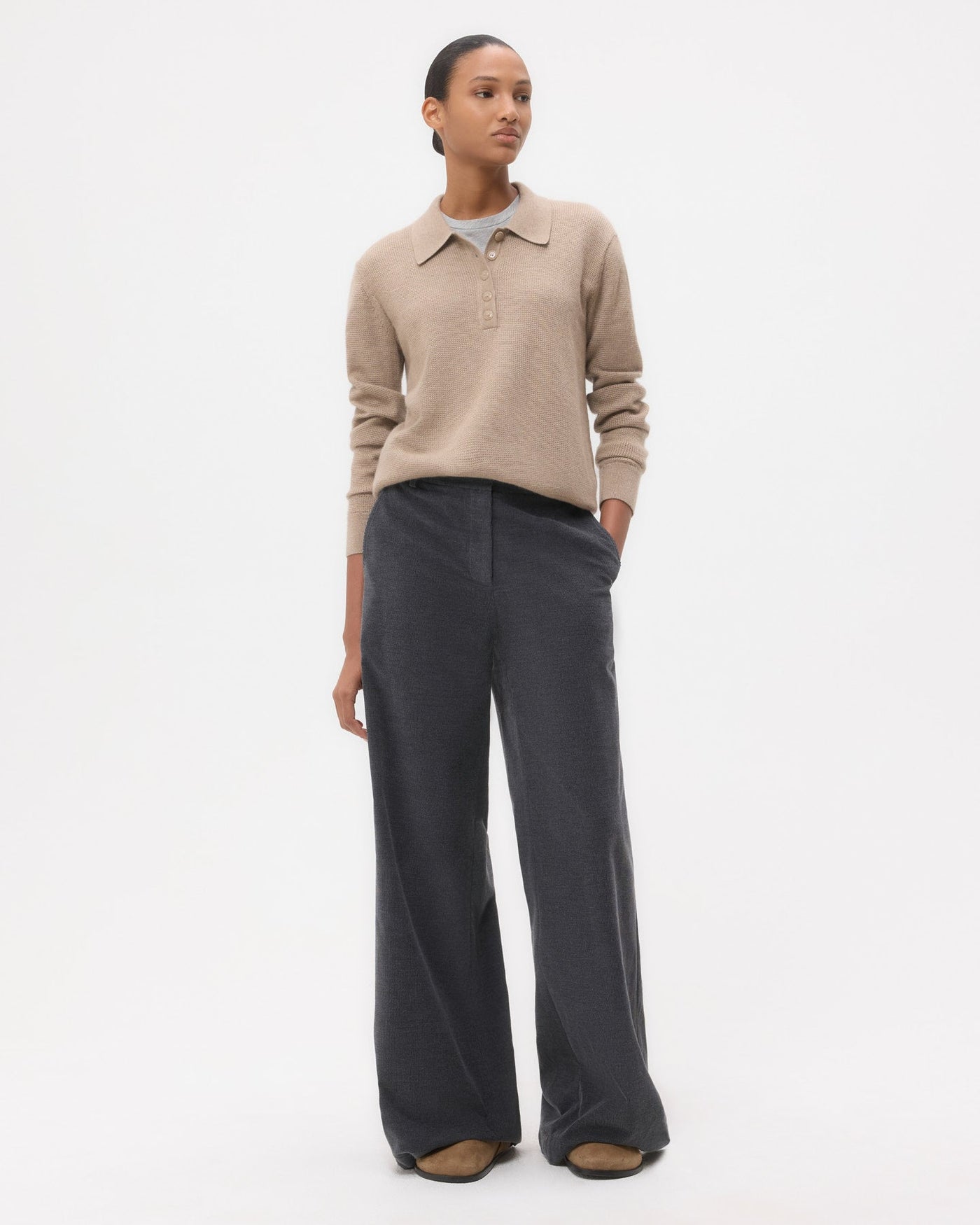 DYLAN PANT IN CHARCOAL HEATHER GREY