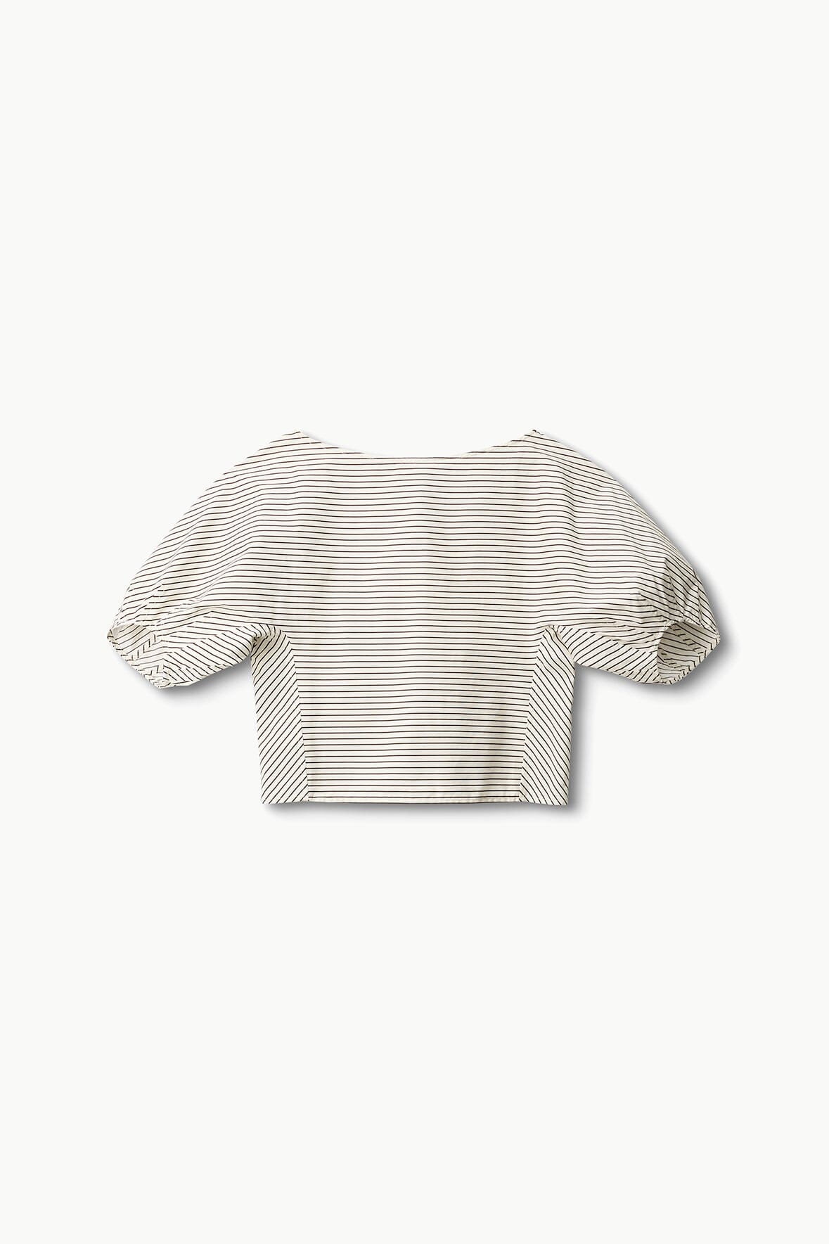 DIDI TOP IN IVORY/DARK OAK MICRO STRIPE