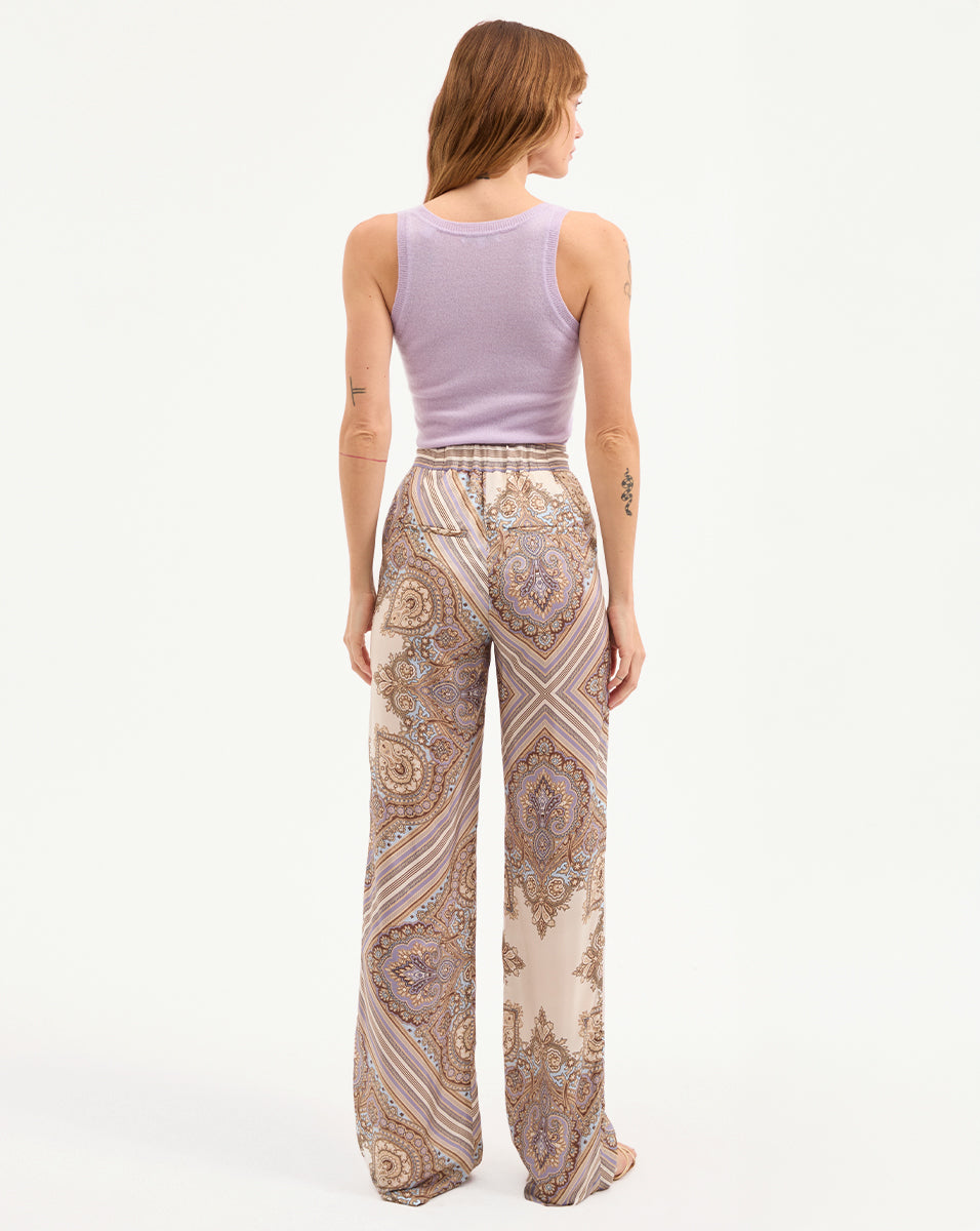 BIRKE CASHMERE SCOOPNECK TANK IN SOFT LILAC