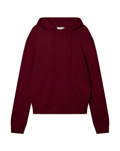OVERSIZE HOODIE IN BURGUNDY - Romi Boutique