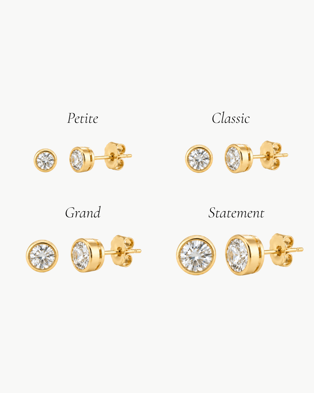 Emerson Stone Solstice Statement Bezel Diamond Studs at Romi Boutique