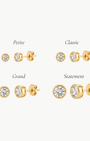 Emerson Stone Solstice Grand Bezel Diamond Studs at Romi Boutique