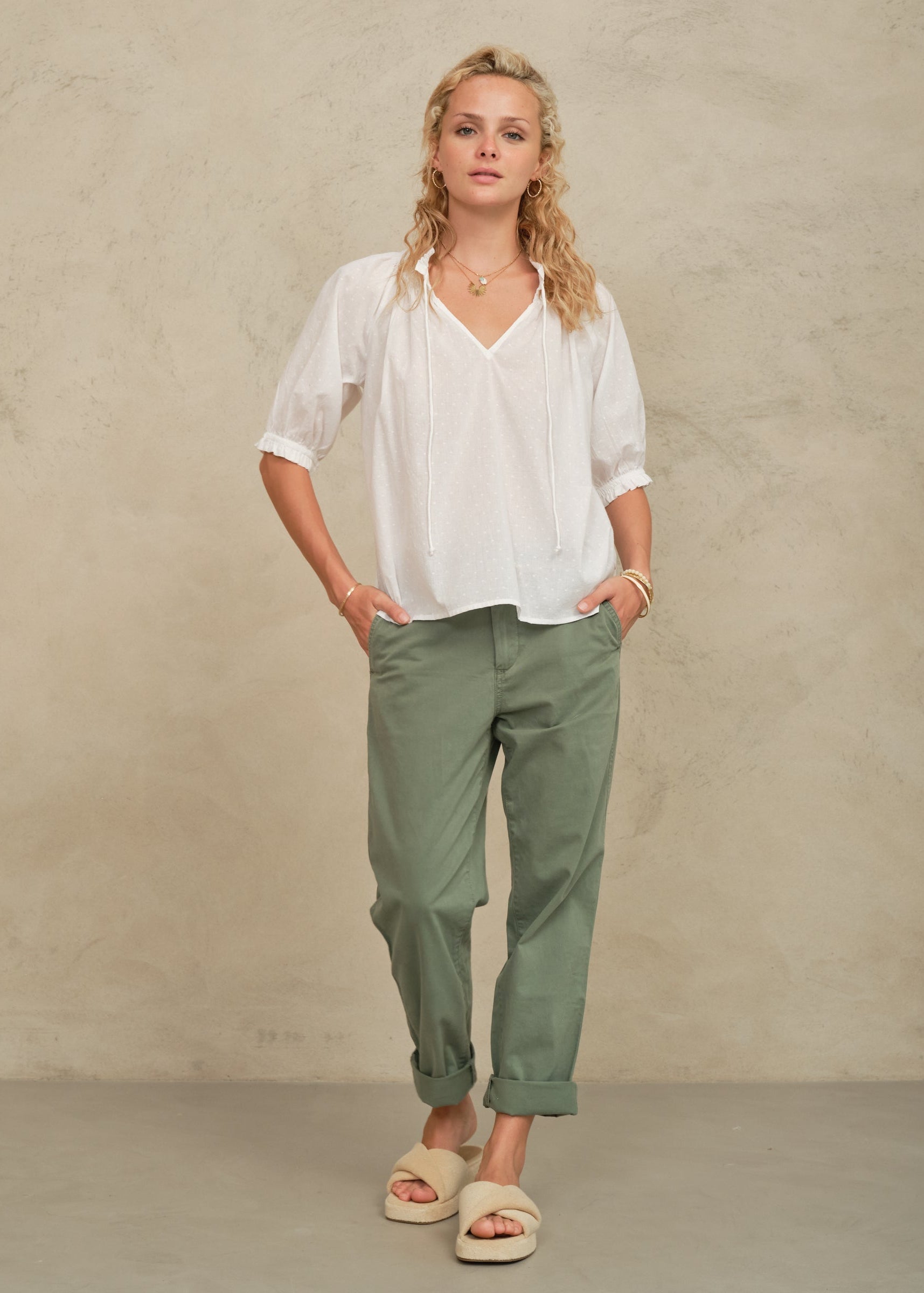 Mabe Lotta Short Sleeve Top at Romi Boutique