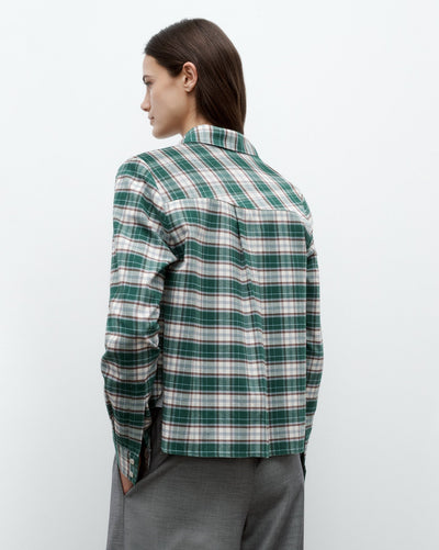 NEW CARTER SHIRT IN GREEN MULTI - Romi Boutique