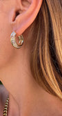 Native Gem Razor Edge Hoop Earrings at Romi Boutique
