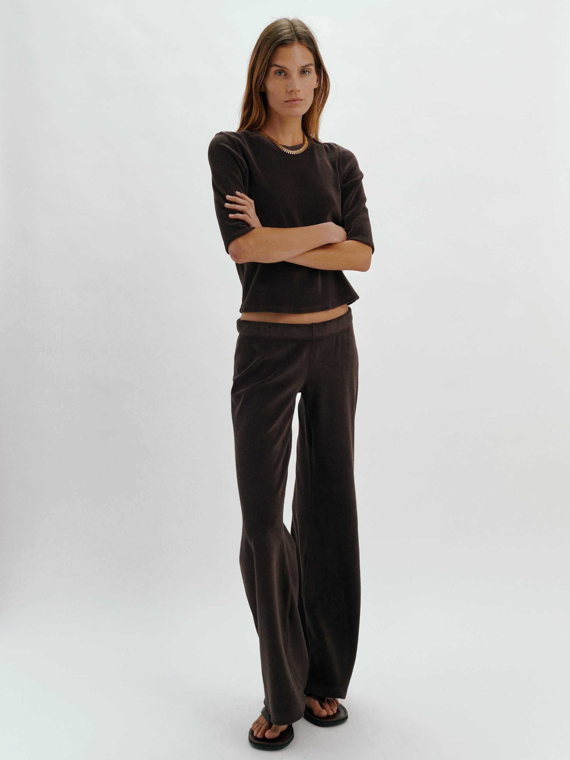 Suzie Kondi LITO LOW RISE FLARE PANTS at Romi Boutique