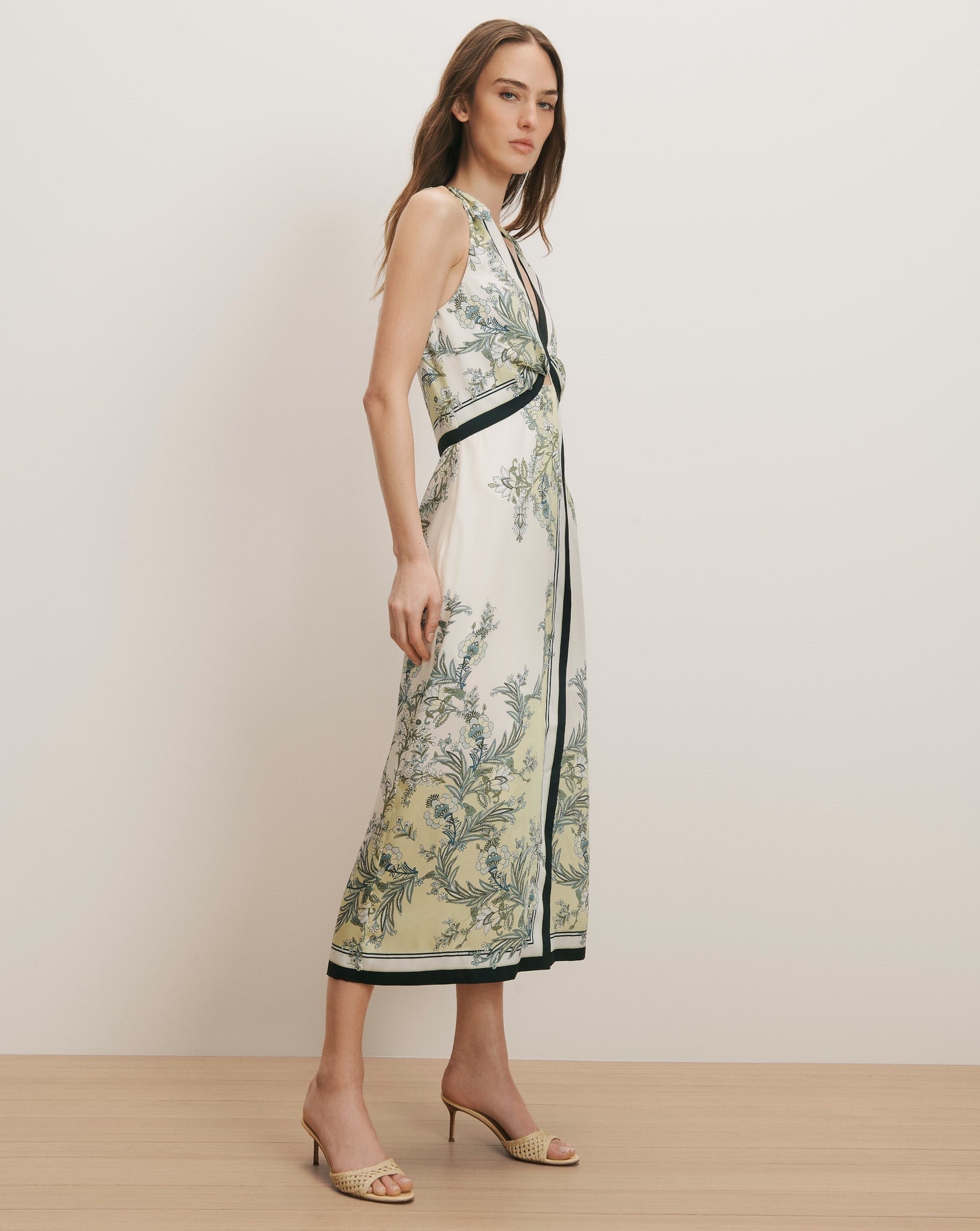 Veronica Beard KALIZA SCARF PRINT MIDI DRESS at Romi Boutique