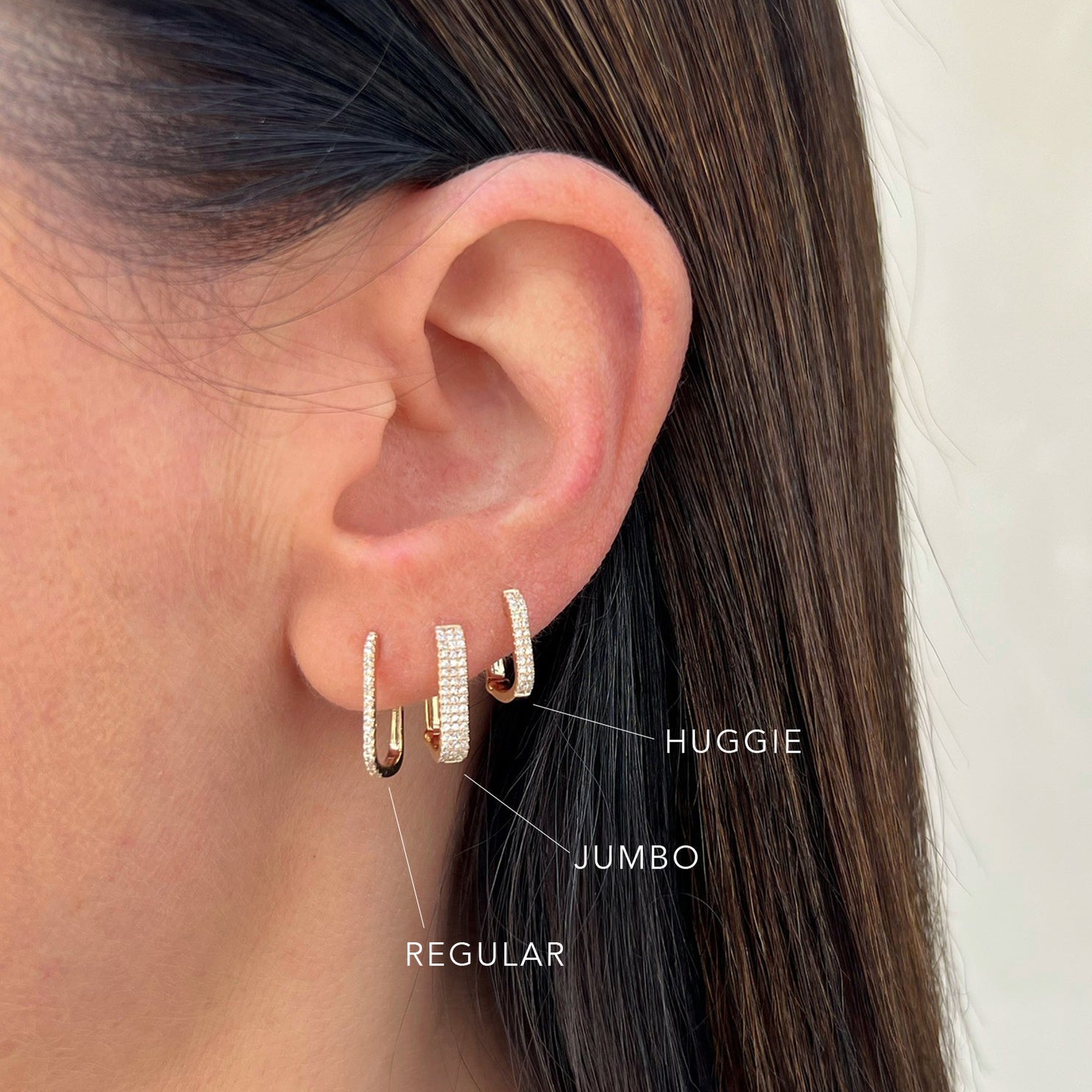 EF Collection Black Diamond Jumbo Lola Hoop Earrings at Romi Boutique