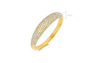 DIAMOND DOME RING IN 14K YELLOW GOLD