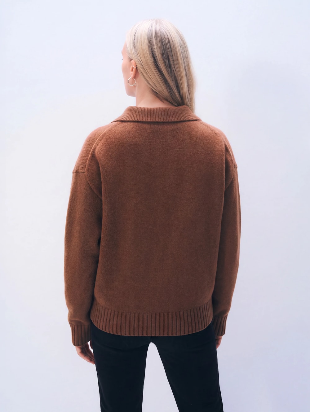Cashmere Blend Horse Zip-Up Sweater