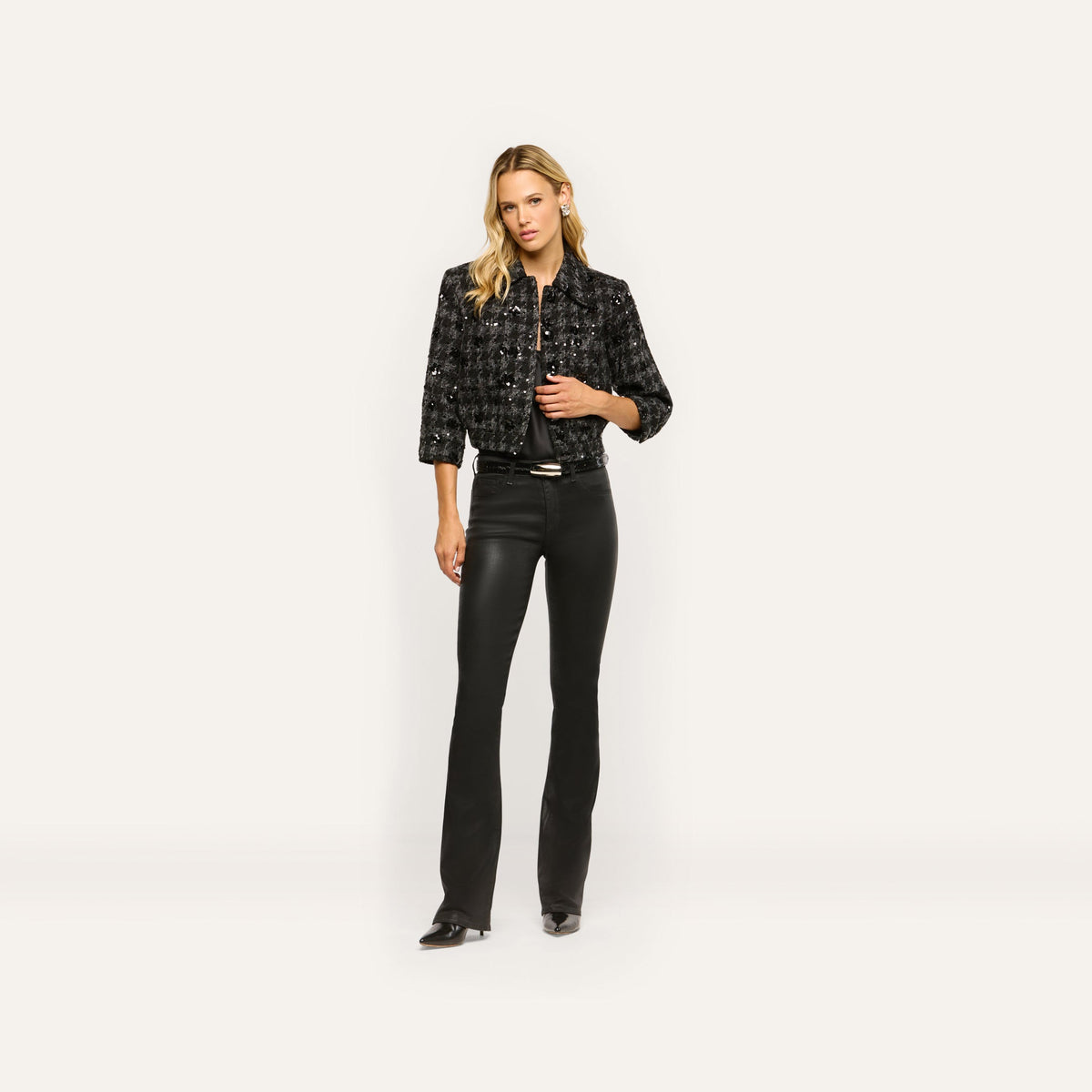Jia Sequined Tweed Jacket