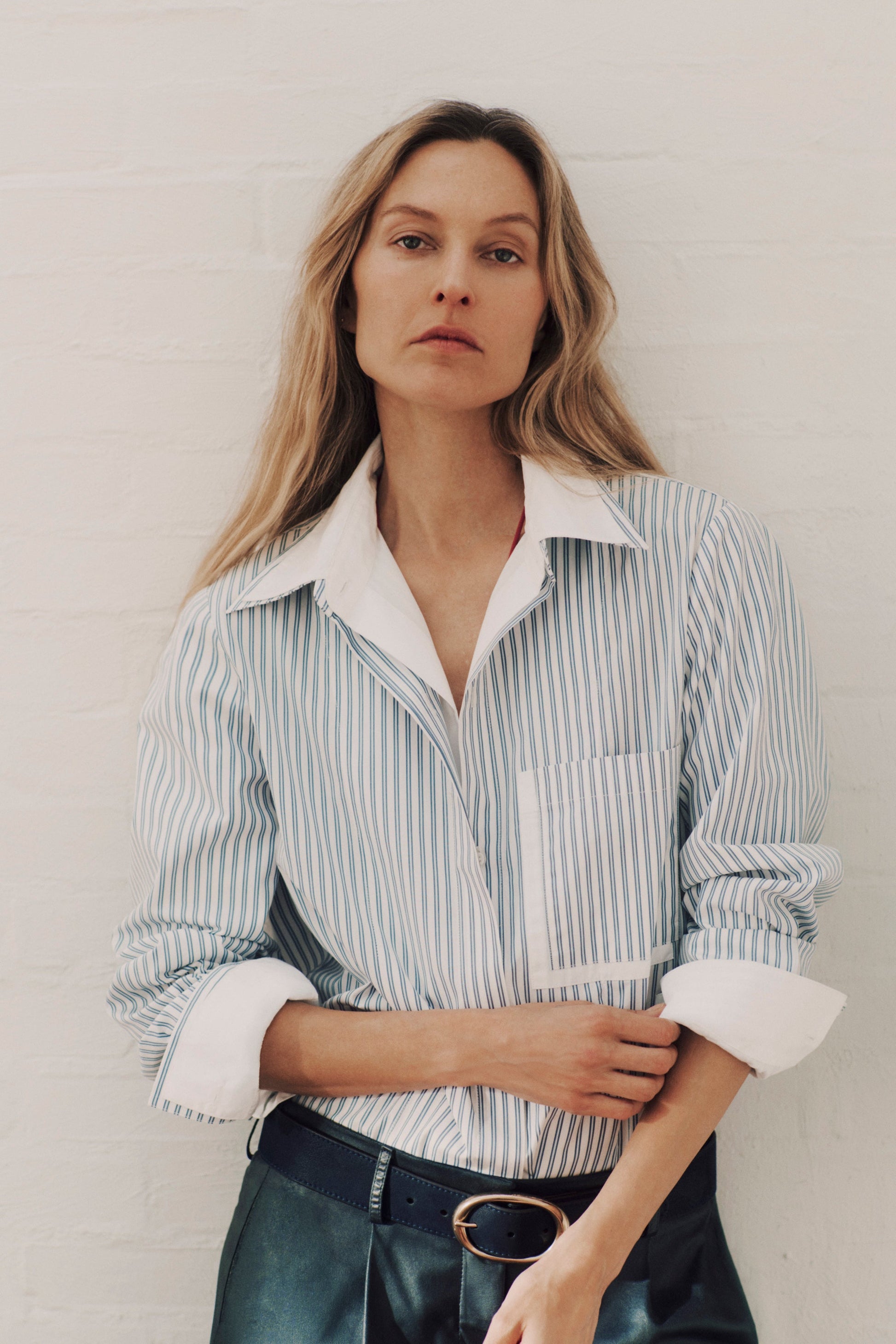 TWP Double Layer Boyfriend Shirt at Romi Boutique