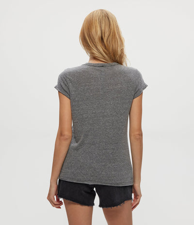 TRUDY SUPIMA TEE IN CHARCOAL - Romi Boutique
