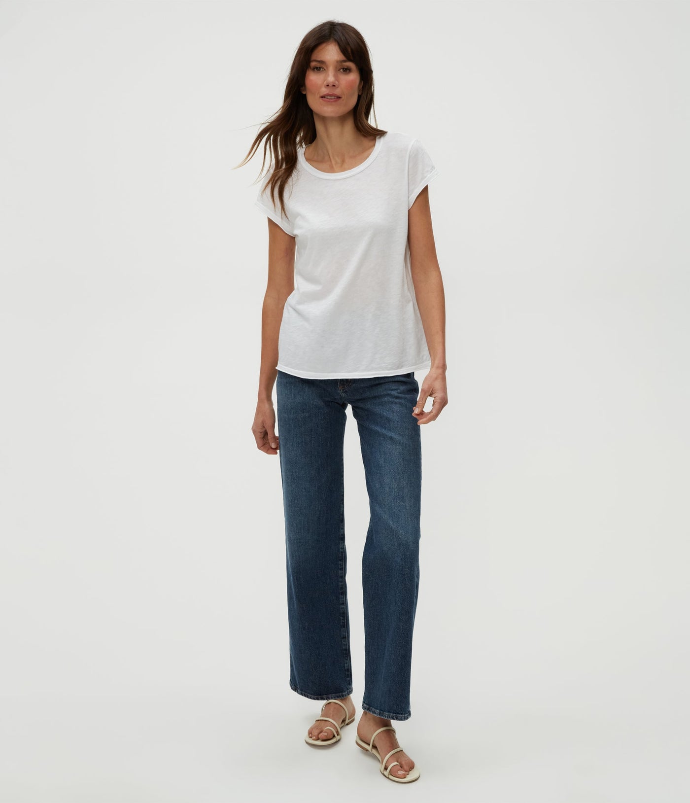 TRUDY SUPIMA TEE IN WHITE